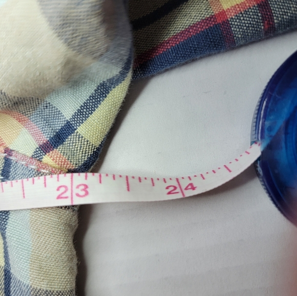 LL BEAN Knee Length Dress Size L Petite Plaid Flannel Button Up Long Sleeve - Picture 5 of 5